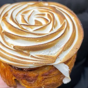 Lemon Meringue Croissant Tart