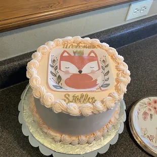 Strawberry cake with strawberry buttercream