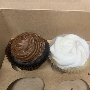 One chocolate and one vanilla