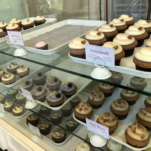 a variety of cupcakes