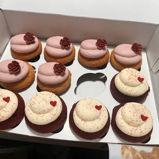 Rose petal and red velvet