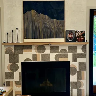 Haunani's work above my fireplace