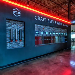 the interior of a craft beer shop