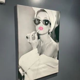 Picture in ladies room. Bathroom was very clean