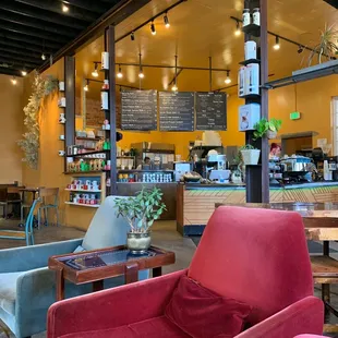 the interior of a coffee shop