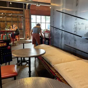 All types of seating areas, tables, sofas, benches