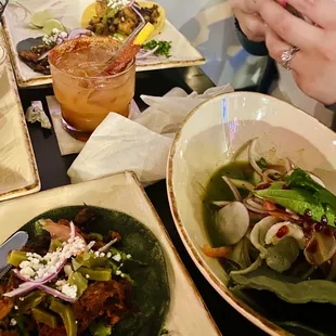 Ceviche (right)