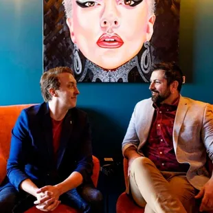 Your hosts:  Broadway performers John and Josh