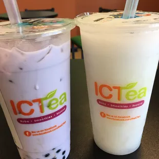 Taro on the Left and Lychee on the Right