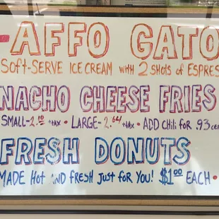 Affogato is where it's at. And some other tasty treats featured on menu.