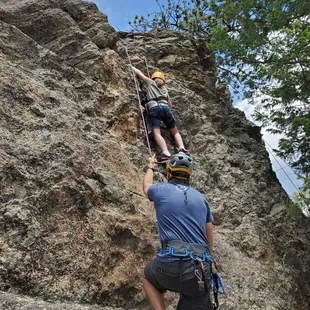 A kid that didn't want to climb