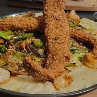 Catfish shrimp and grits
