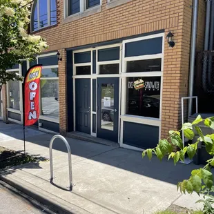 the front of the building