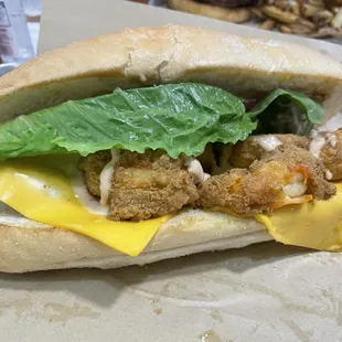 Awesome shrimp po boy