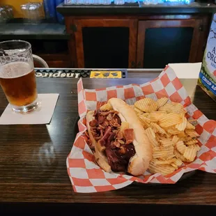 Bacon hot dog
