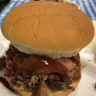 Mailman sandwich! Brisket &amp; sausage!