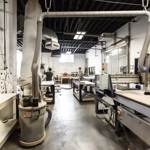 2 complete woodshops and large scale CNC machine