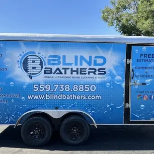 Trailer Vinyl Wrap for Blind Bathers