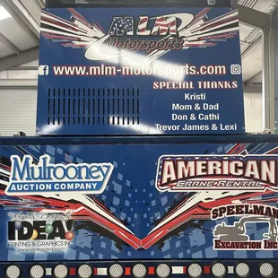 Rear Trailer Vinyl Wrap for MLM Sports