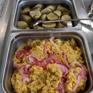 Fresh from the kitchen! Stop by today and have a taste of our delicious hot food!