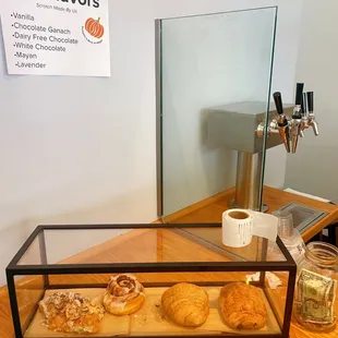 a display of pastries