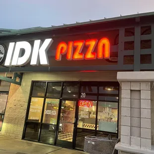 the front of the restaurant