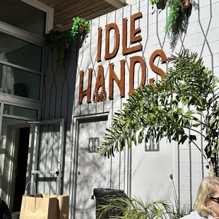 outside