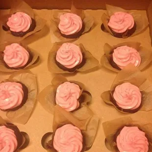 Mini Chocolate Raspberry Cupcakes