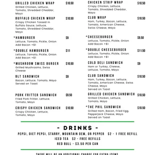 Regular Menu available 11am-9pm daily