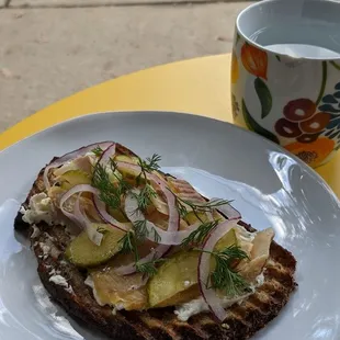 Norwegian open-faced toast