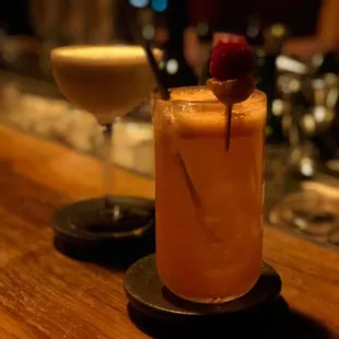 Chocolate Martini (back) and Floradora (front)