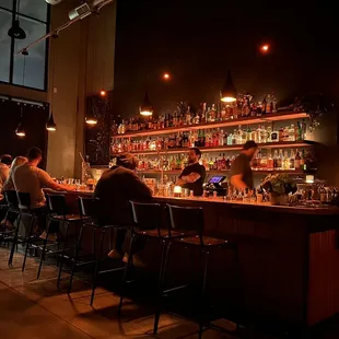 people sitting at a bar