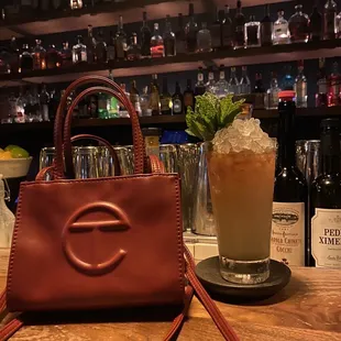 Freight Train Swizzle - rum, falernum, lime,  chartreuse, bitters