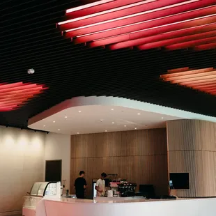 the interior of a coffee shop