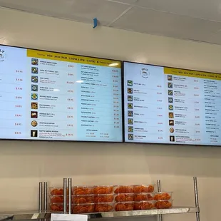 Breakfast menu