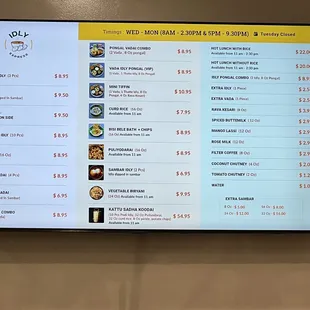 menu, burritos and wraps