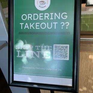 U can order ahead or online