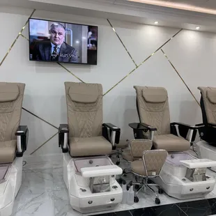 Renovated interior so you can use their massage chairs and enjoy the available tv