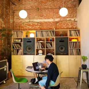 Hang out spot by the restrooms