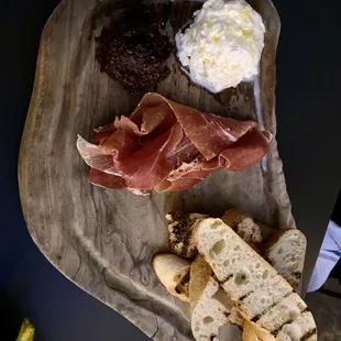 Prosciutto and burrata platter