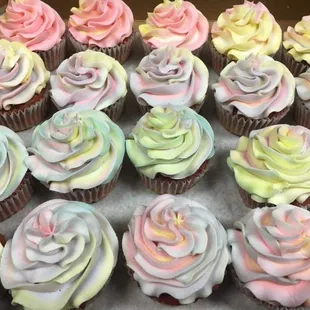 a variety of cupcakes