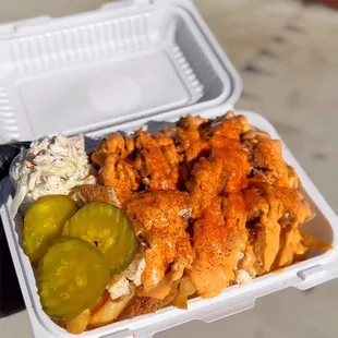 chicken wings and fried chicken, food