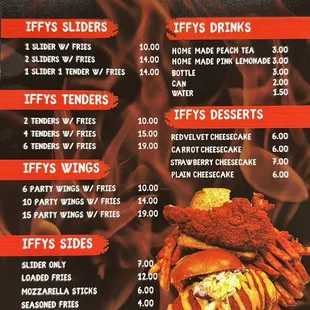 menu, sandwiches