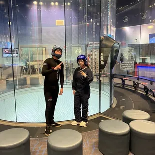 Instructor and teenager