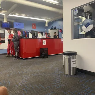 Upstairs check in area