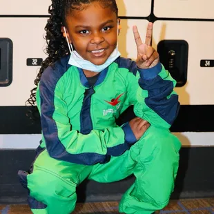 My daughter getting ready to fly