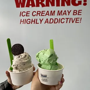 Cookies and Cream & Pistachio