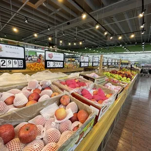 a display of fruits and vegetables