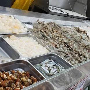 Fresh seafood on display