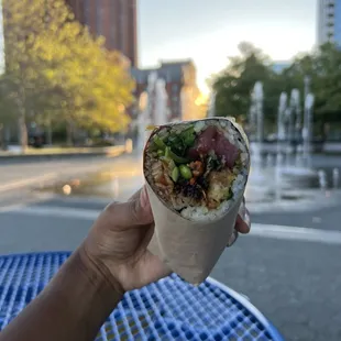 Shrimp and tuna Sushi Burrito